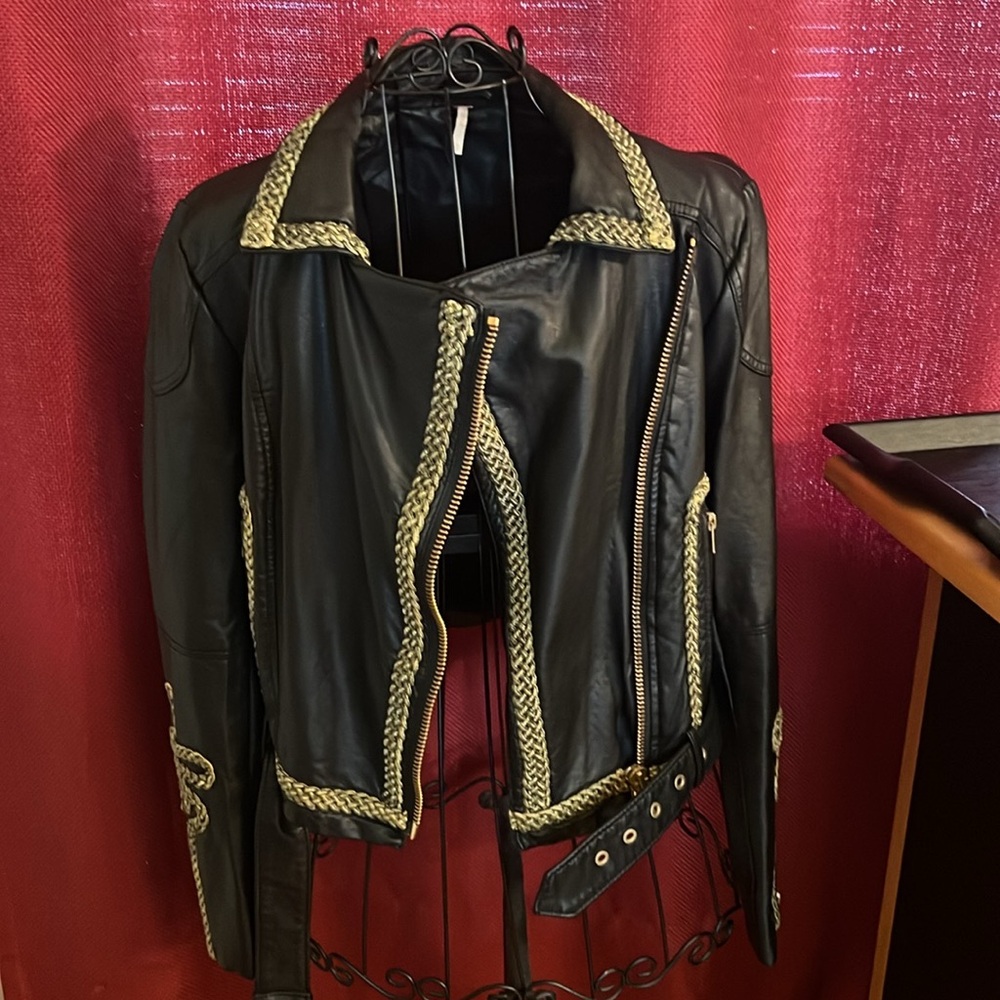 Free people Bang Bang Vegan Biker Jacket